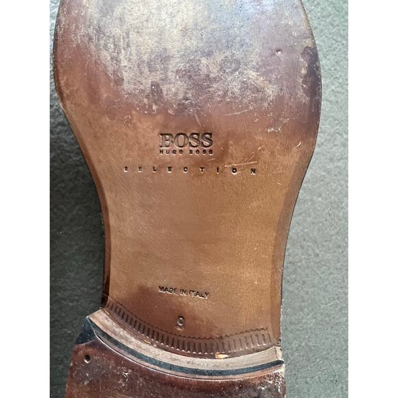 BOSS Selection By Hugo Boss Classic Derby Sand Beige Suede Tapered Point Shoe 9 main image 11